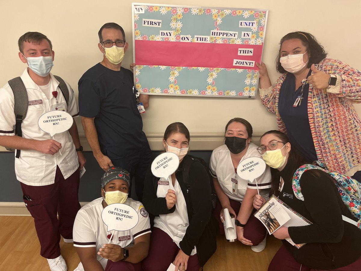 MWHCConnection's tweet photo. We are so excited to welcome another class of student nurses from @germannacc  as they begin their clinical rotations at Mary Washington Healthcare. Our orthopedics team on 5 West at MWH was excited to welcome their students to the floor. It's going to be a great year! https://t.co/txzvmIcYwn
