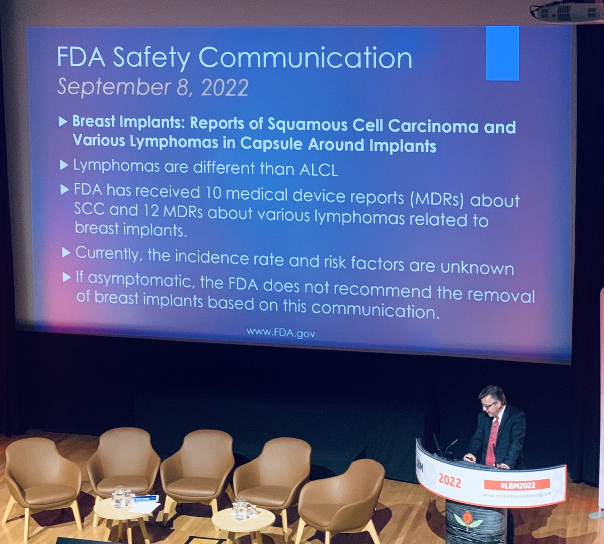 Great to talk with Maurice Nahabedian on implant associated malignancy update from #fda #2022LBM “the checklist has become the checkbook” in preoperative patient consultations  #implantbreastreconstruction #surgicalsafety #breastsurgery