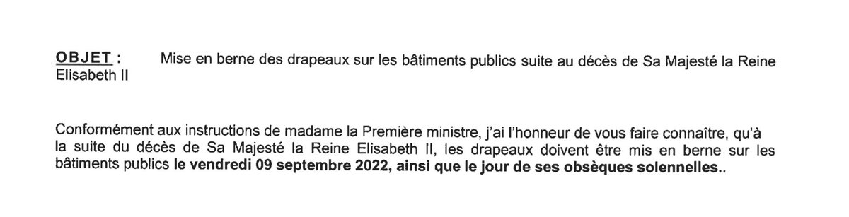 P_Proisy's tweet image. Je n'appliquerai pas l'ordre de madame la 1ère Ministre @Elisabeth_Borne de mettre en berne les drapeaux sur la commune de Faches-Thumesnil.
Est-ce fait pour tous les chefs d'état quoi décèdent ?
Notre République fait-elle de la préférence pour une monarque, cheffe d'une Église ?