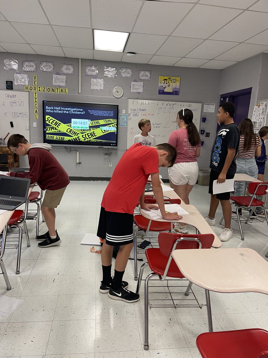 Mal_Russell's tweet photo. Murder Mystery in the Back Hall! Finding who killed the Chickens with Order of Operations 🕵️‍♂️ @PhillyWarriors https://t.co/7MzhPopegL