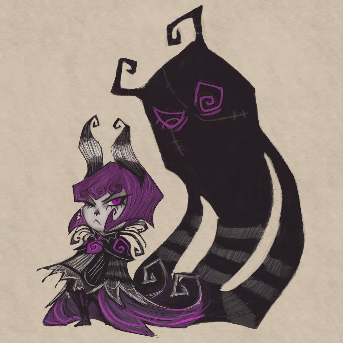 Tesnuzzik's tweet photo. Fright Night Vex #LeagueOfLegends #ArtofLegends https://t.co/AZf8H7M1eU