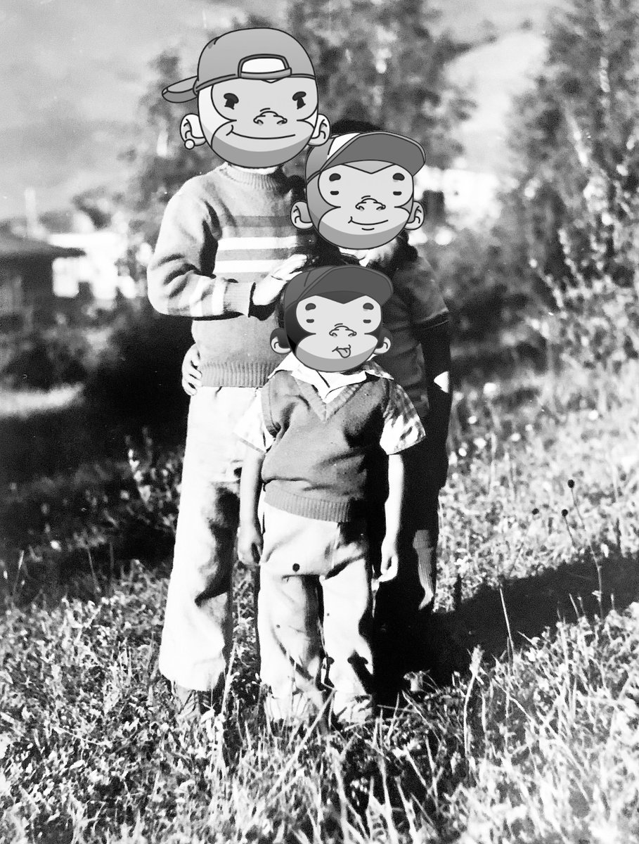 zodd_immortal's tweet photo. Me and my brothers touching the grass as kids, and feeling #apish, years ago.
#justape
#JustFlex
@justape_ https://t.co/HyBQyBJlaP
