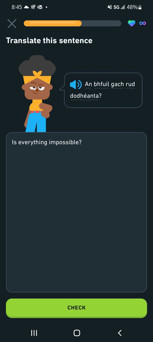 brohansenj's tweet photo. @duolingo out here finally teaching me something applicable. https://t.co/xvoWNK0U4v