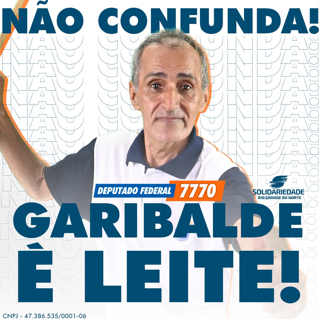 Garibal94887931's tweet photo. ESTÃO ME CONFUNDINDO COM GARIBALDI ALVES!
Eu sou candidato a deputado federal, mas eu sou LEITE. Garibalde Leite! Avise aos amigos. Meu número é 7770
#garibaldeleite #solidariedadern https://t.co/nHC71TUY2Y