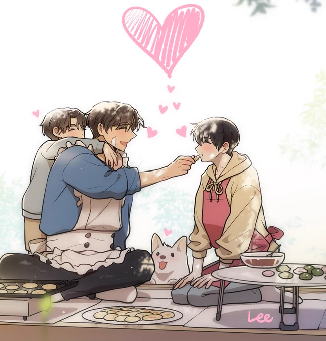 즐거운 추석 되시길 바라요! 정우가 맛있는 거 많이 해먹여서 하늘이도 두부도 많이 컸어요 