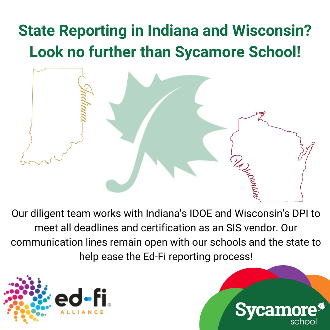 SycamoreEdu's tweet photo. Sycamore School is one of the top-rated systems when it comes to Ed-Fi state reporting for WISEdata and Data Exchange! Be sure to check out the link in bio for full details.
#SycamoreSchool
#SycamoreEducation
#Ed-fi
#IDOE
#WISEdata
#DataExchange
#SchoolData
#statereporting https://t.co/8kaRIXrN2u