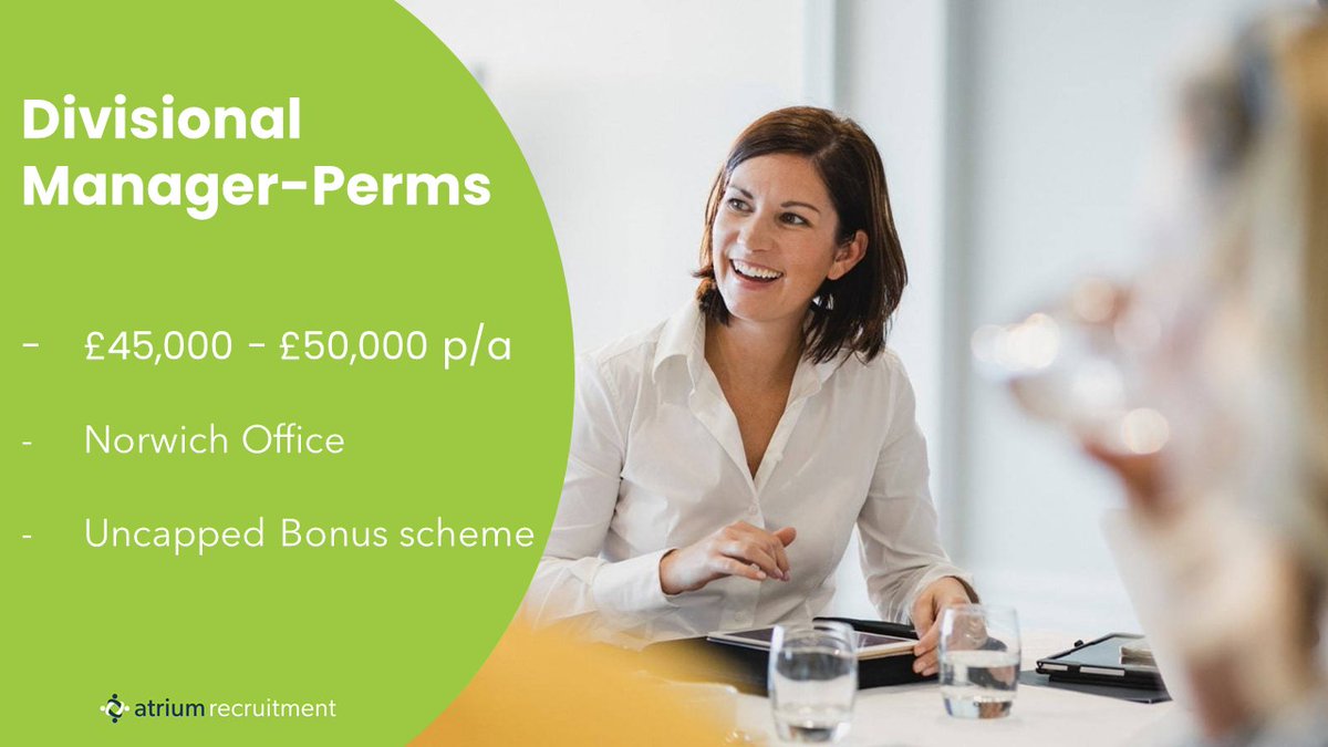 Exiting Perms Divisional Manager position available in Norwich branch!

For more information and to apply, please visit below:
atriumrec.uk/job/divisional…