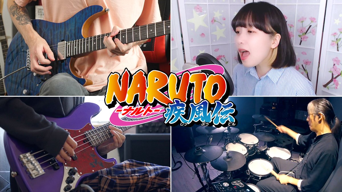 MattyyyM's tweet photo. The channels 5th band cover drops tomorrow!
Myself, @s_nanaru, @drumsticktw, @YTHalcyonMusic, @rufus_tiw cover Blue Bird from Naruto Shippuden!

We're all really happy with how this one has turned out, so we hope that you'll tune into premiere at 2pm (UK Time) and enjoy the vid! https://t.co/kEBIIbQaK2
