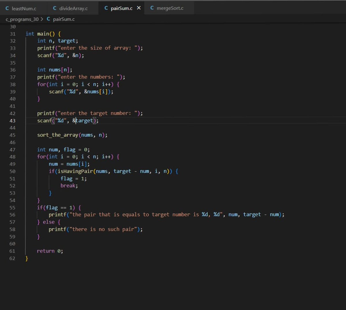 RamyaKorupolu's tweet image. Day - 16/30
Program to find the pair of numbers whose sum is equals to given target number.
#coding
#30daycodingchallenge
@theedumoon