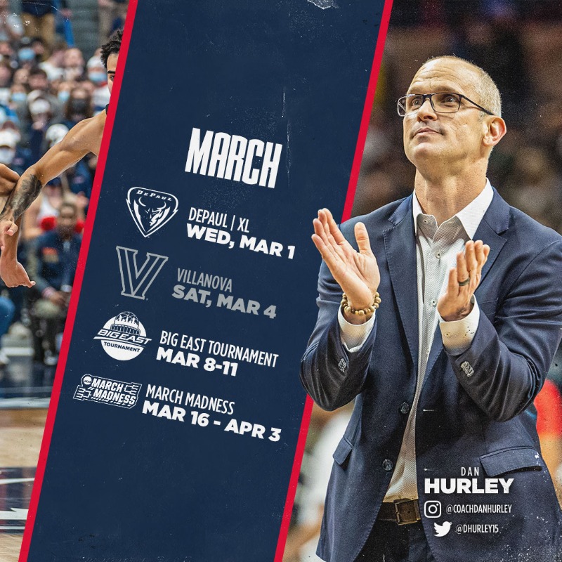 UConnMBB's tweet photo. 🗓️ Our @BIGEAST schedule is officially here 🙌