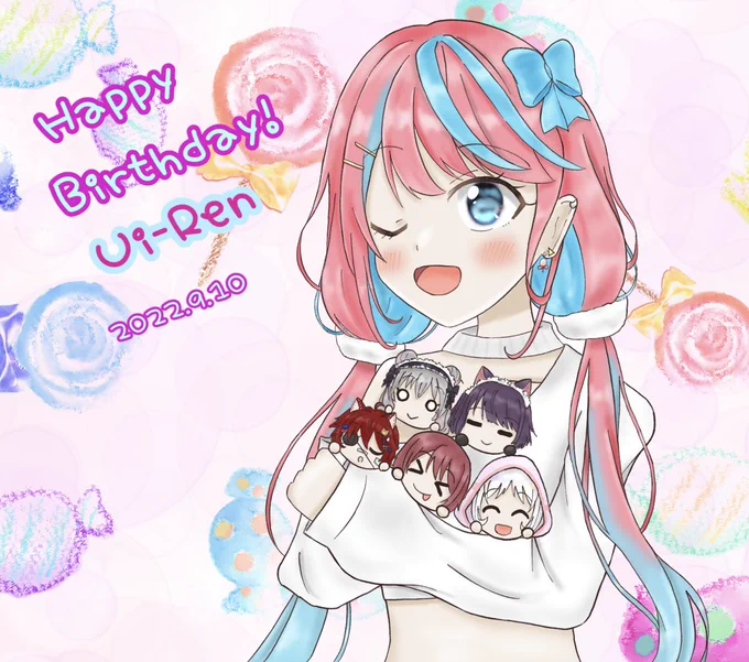 ういちゃん、お誕生日おめでとうございます!!いつも楽しい時間を有難うございます!今日のお誕生日会も楽しみにしてますね!!!#卯依すきお誕生日会2022#ういのれんらくちょう 