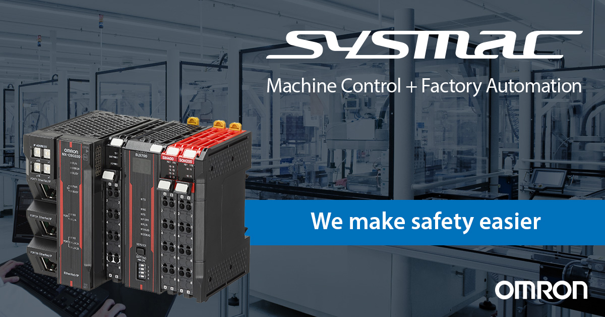 OmronAutomation's tweet photo. Lean more about our new NX-SL5 safety network controller and how it allows safety devices and standard devices to reside on a single network.
Click link to learn more
🌐 https://t.co/OWGyQmt4la
#CIPsafety #FSoE #SafetyController #FlexibleManufacturing #EtherCAT #EtherNetIP https://t.co/xY5YuHEI4h