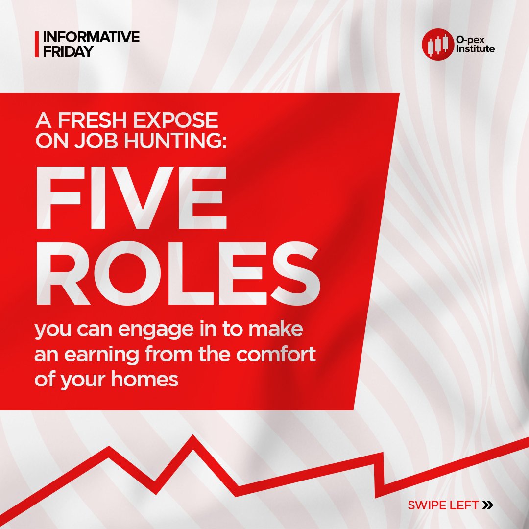 thefinancecycle's tweet photo. O-pex hereby provides you with five (5) of those perfect jobs you can seek out for in the crypto space and can yield you attractive income while at it.
#informativefriday #friday #crypto #financialfreedom #success #learning #edutech #opexinstitute #cryptojobs #income https://t.co/Chy3QMN1MQ