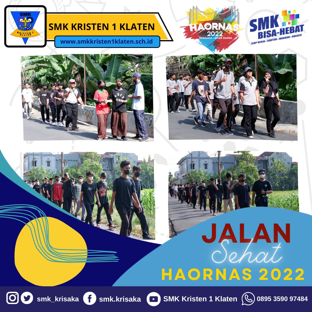 Tekno_AI's tweet photo. Jalan sehat dalam rangka memperingati Hari Olahraga Nasional... Dilanjutkan dengan pembagian doorprize untuk para siswa.... Selamat ya bagi yang beruntung...

#haornas2022 
#Smk
#Smkkristen1klaten
#Smkbisa https://t.co/6YCbN9Illi