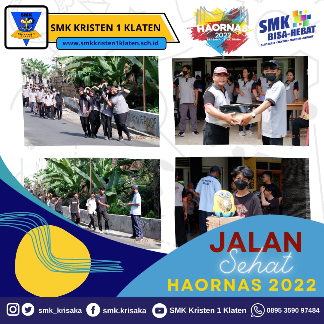 Tekno_AI's tweet photo. Jalan sehat dalam rangka memperingati Hari Olahraga Nasional... Dilanjutkan dengan pembagian doorprize untuk para siswa.... Selamat ya bagi yang beruntung...

#haornas2022 
#Smk
#Smkkristen1klaten
#Smkbisa https://t.co/6YCbN9Illi