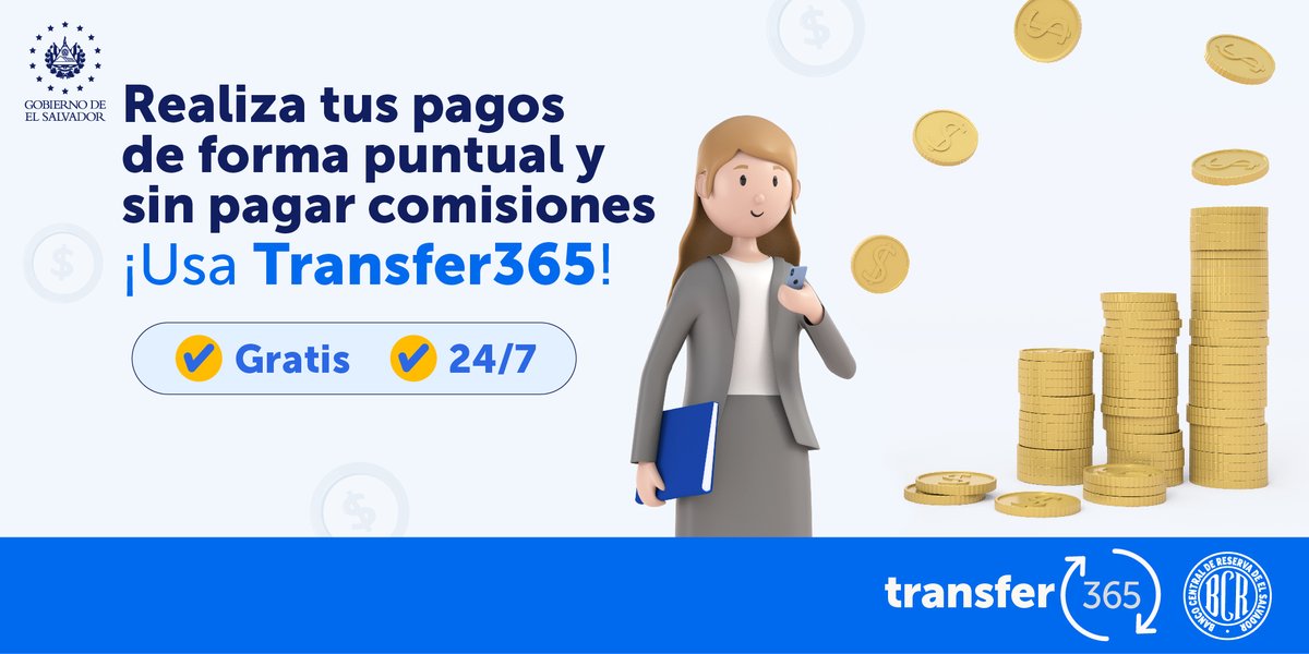bcr_sv's tweet image. 👉 Paga tus tarjetas de crédito y préstamos personales con #Transfer365, disponible para ti en días feriados, horarios no hábiles y desde cualquier lugar 🌎. 

📢 Busca este servicio en la app o banca en línea de tu institución financiera.