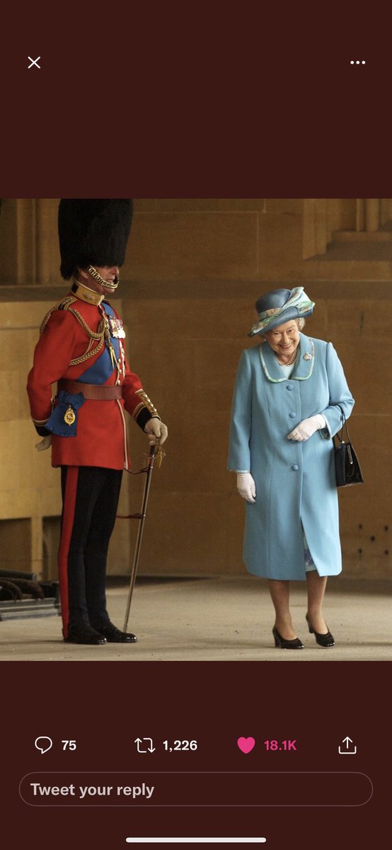 A wonderful photo of our beloved late sovereign and husband. God save the King.