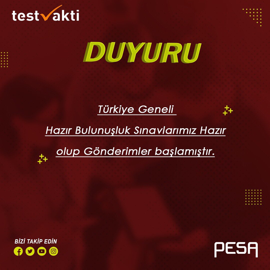 testvakti's tweet photo. #HBS
#hazırbulunuşluksınavı https://t.co/A4CJdgpEFF