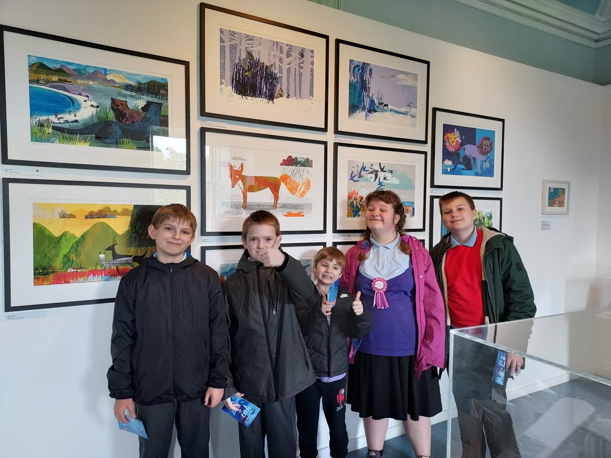 LadesideASC's tweet photo. The White Room greatly enjoyed their morning visit to Jill Calder's  "A Blink of Ink" exhibit at Callendar House. We look forward to making our own ink picture next week. #CallendarHouse #JillCalder https://t.co/JG4yHj4X6Y