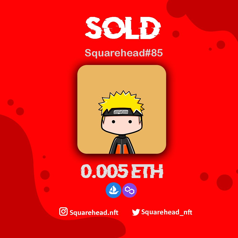Squarehead_nft's tweet photo. Items SOLD🔥
Squarehead#85
Floor price just 0.005 eth 🔥

Don't Miss it guys, Hurry Up!

Available on 
@opensea

Polygon blockchain

#nft #nftcommunitynft #nftdrops🔥 #nftsold #nfts #nft #nftart #nftcommunity #nftartist #opensea #nftcollector #nftdrop #nftcollection #nftcollector https://t.co/rL31Bp12r5