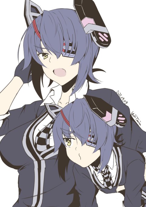 「tenryuu (kancolle) checkered necktie」Fan Art(Latest)