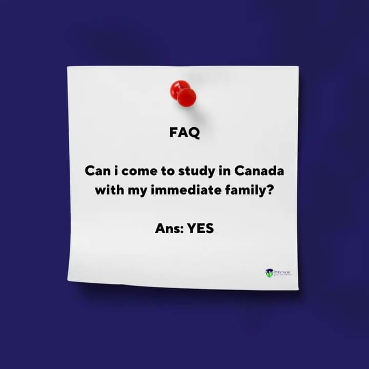 educational_wes's tweet photo. You can come to Canada to study with your immediate family (also known as dependents) 

Not only that, children of international students can attend quality government schools free of charge until high school is over.

Send a DM to reach out to us directly. https://t.co/DQPyAVkxqA