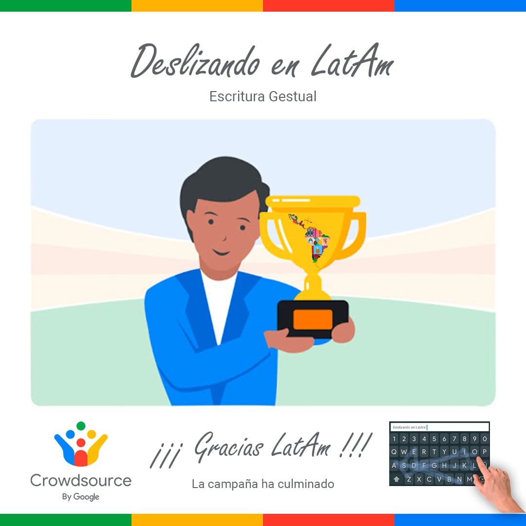 CrowdsourcePeru's tweet photo. Muchas gracias LatAm 🙌🏼✨ por la gran acogida a la campaña #DeslizandoEnLatam, 14 días llenos de aportes. Muy pronto habrá novedades con los resultados!

Agradecemos a nuestra CM Melisa @meliengoogle por el apoyo, a @9u1ll3  y  @NeshitaMC  por la iniciativa.

#googlecrowdsource https://t.co/kvwa7v1w95