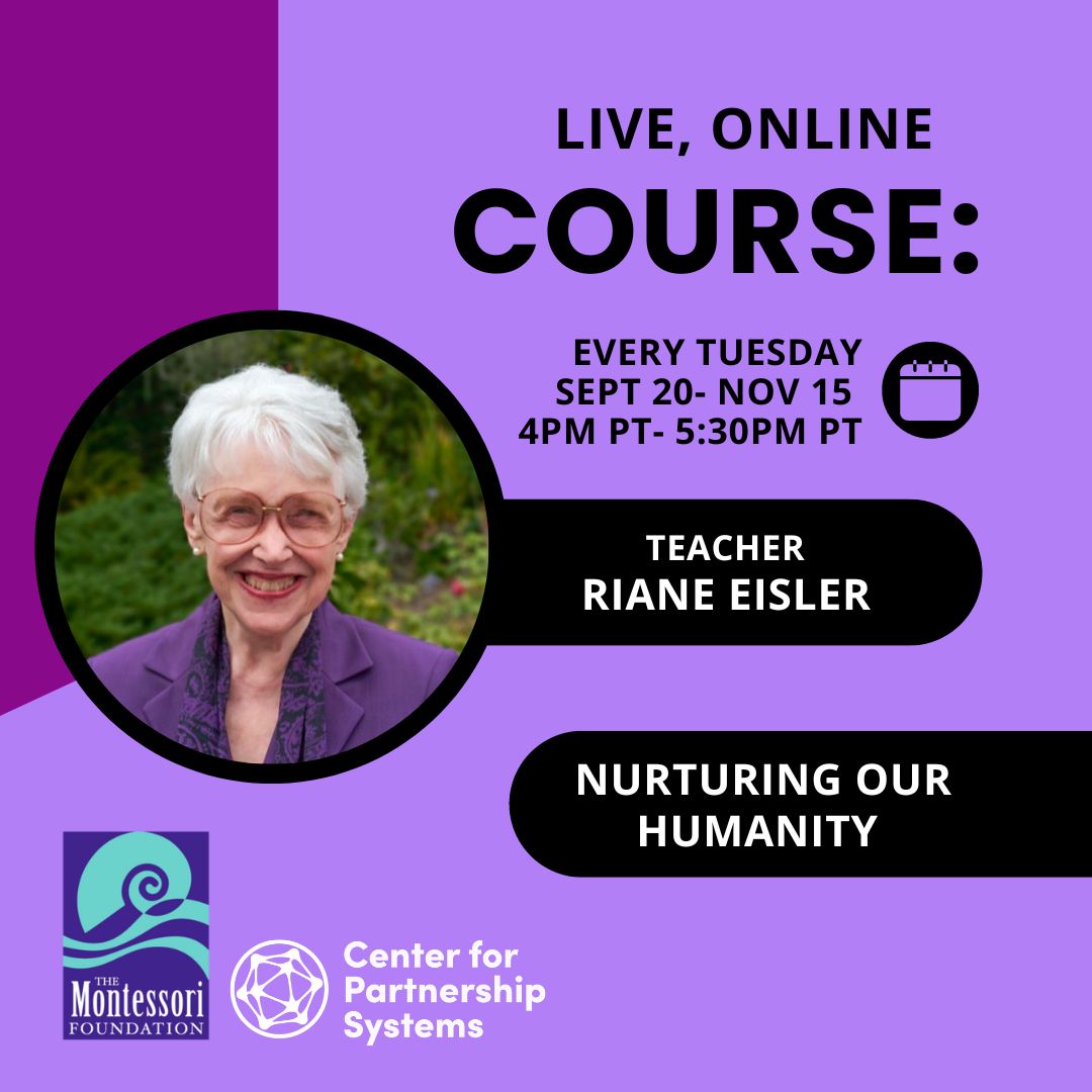 RianeEisler's tweet photo. Mark your 📆, starting Sept 20th, Riane Eisler is teaching an 8 week live, virtual course based on her book, Nurturing Our Humanity.
We encourage you to take advantage of this unique &amp; rare opportunity to spend 8 weeks learning together. Learn more here: https://t.co/o0ct2BRH2u https://t.co/5mjJAD57c1