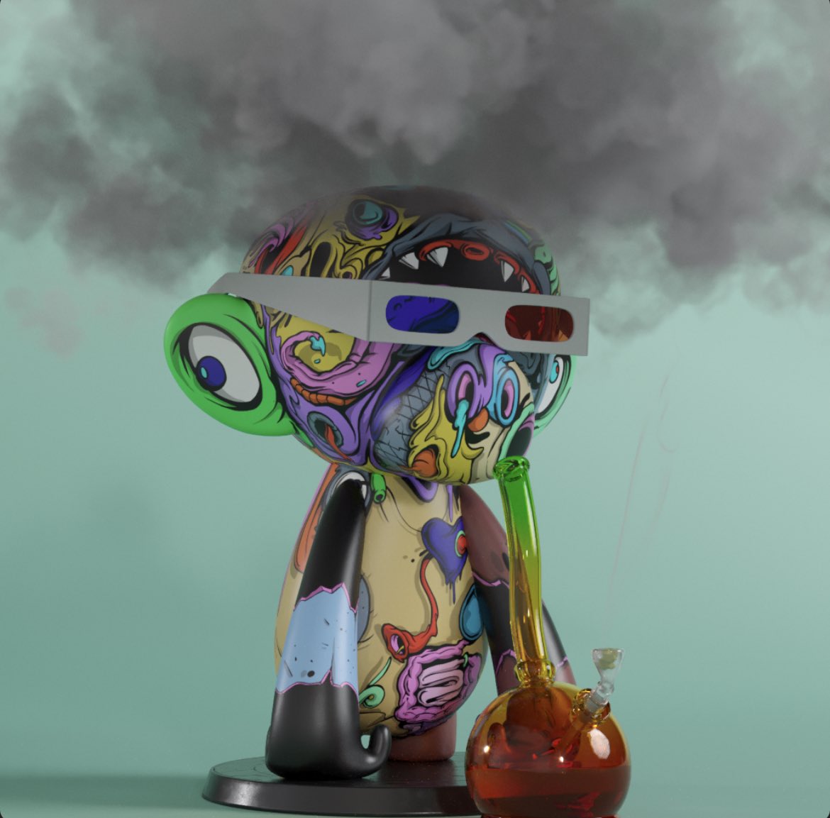 Vbelikethat's tweet photo. GM to my nft fam and to my fellow @artmonkees!!

It’s the MFin weekend!!! Go ahead n load u a bowl of ur fav breakfast snack and lessss getit😈😤💨

#artmonkees #passthebong #NFTs 
#NFTCommunity #SolNFTs https://t.co/s1tcNm7A4Y