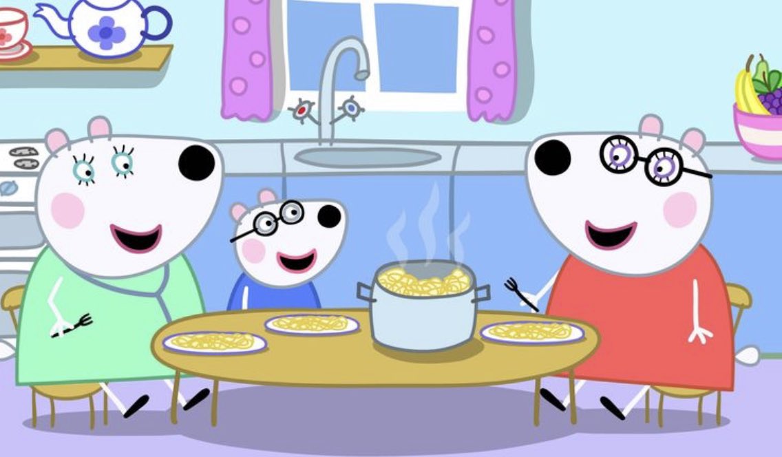 Terry_Tweets's tweet photo. Spaghetti, pollo, maialini… una tazzina di caffè! #svegliatiitalia #loveislove #peppapig #stopomofobia https://t.co/ThOEf1HzXW