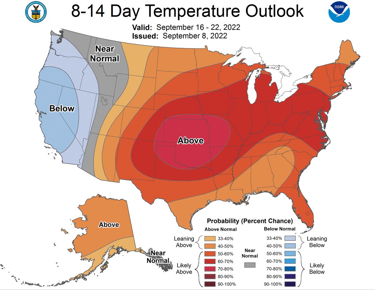 BillKarins's tweet photo. I keep looking for when that first strong cold front will ushers in the cool Canadian air ending summer. It has to happen eventually. #NotAnyTimeSoon https://t.co/tAVxKaEvQB
