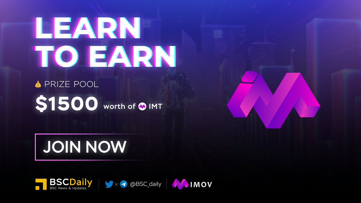 bsc_daily's tweet photo. 🔥 BSC Daily x @Imovofficial 🔥

📢 Learn To Earn: Inflation in Crypto Edition

🚨 How to become 10 winners to share the prize pool 👇 
     ✅ Like &amp; Comment this tweet
     ✅ RT &amp; Tag 3 friends
     ✅ Complete the quiz: https://t.co/3tMqkawAAz

⏰ Duration: 7 days

#L2E #IMOV https://t.co/Mcx7vb0Ru6