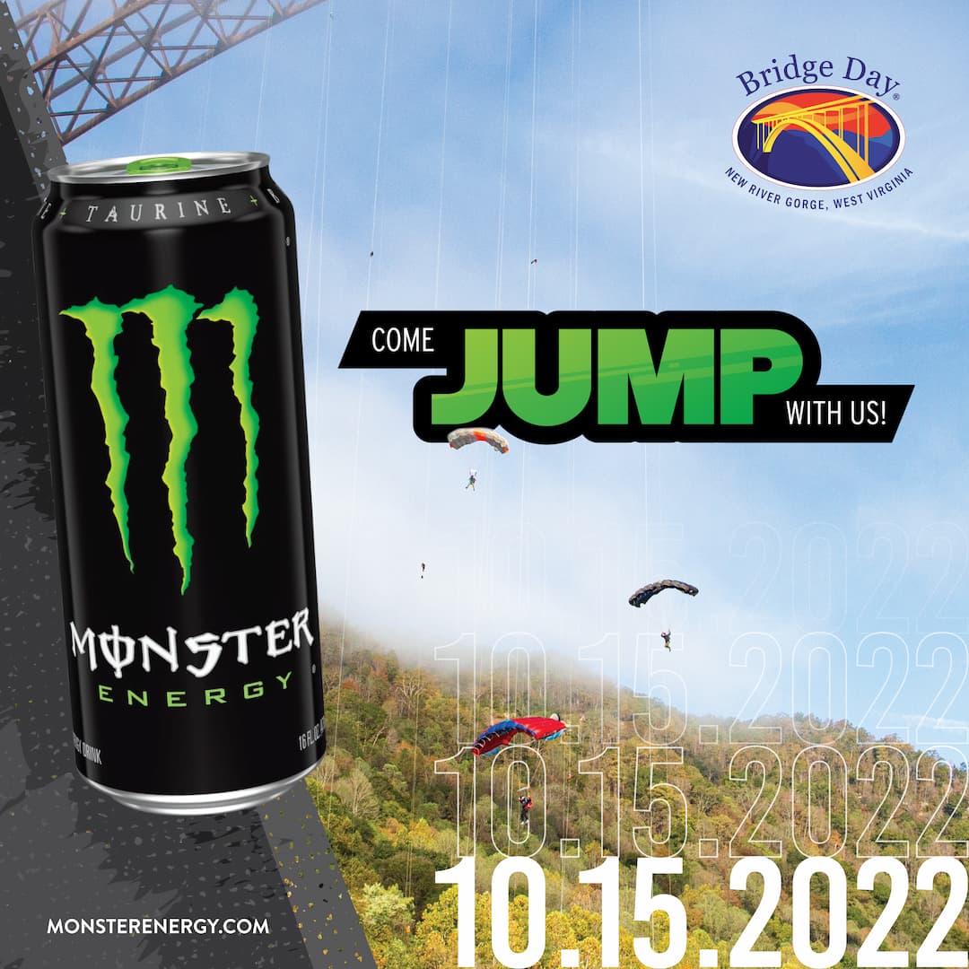 Bridge Day, WV on X: Thank you to @MonsterEnergy for supporting  #BridgeDay2022! We couldn't do any of this without our sponsors. Learn more  about Monster Energy:   / X