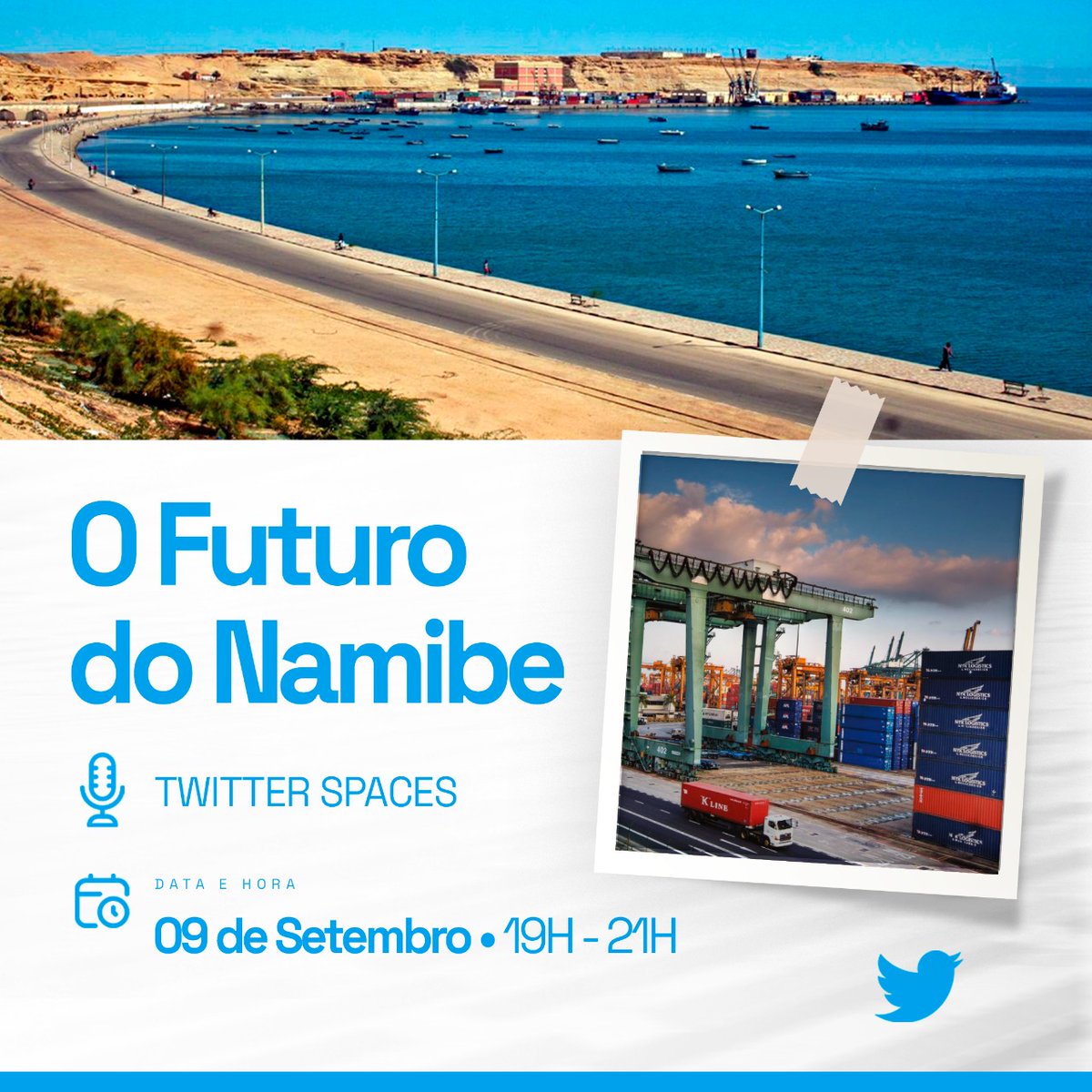 ClubeDaMicha's tweet photo. Hoje vamos estar no Space a falar sobro o Futuro do Namibe #Angola
@sacyjosecarlos @FigueiraTirso @JessArtess @HermenegildoRo6 https://t.co/gfbBfncmB6