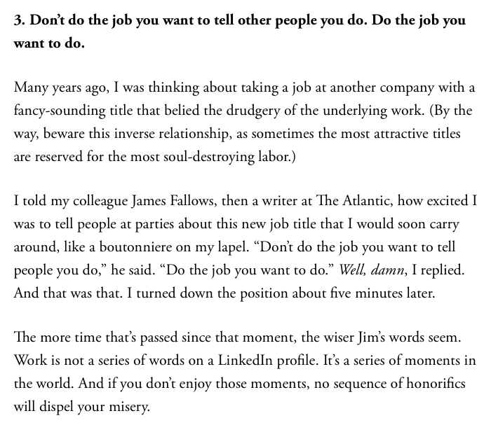BrendanNyhan's tweet photo. This one is REALLY important for grad students and PhDs. Being a professor *seems* great but don't do it for the title! You have to actually like the actual work. https://t.co/cOhPnxL8aZ