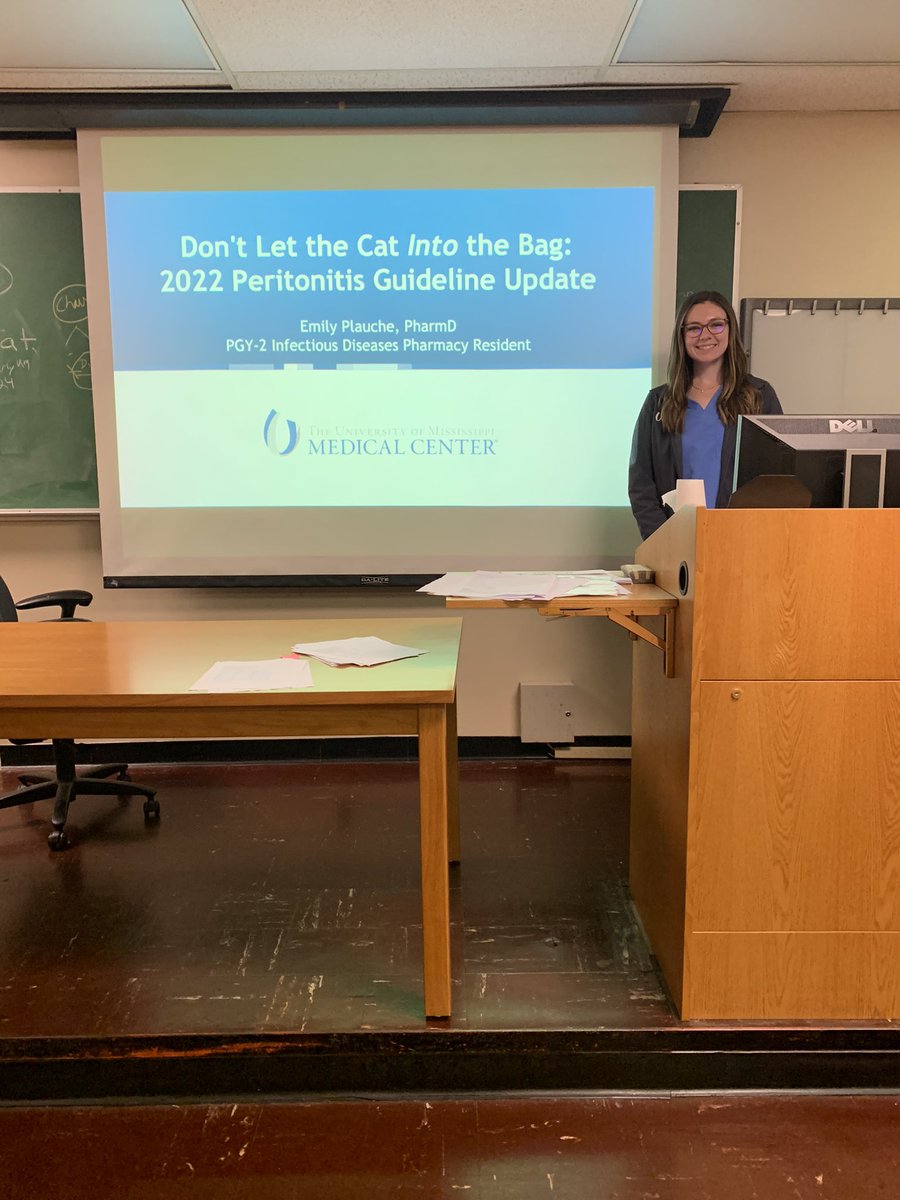UMMCPharmacy's tweet photo. Our PGY-2 ID residents kicked off our grand rounds presentations yesterday! Great job @EmilyPlauche &amp; @Jill12296 🤩 https://t.co/M6xA44MDEm