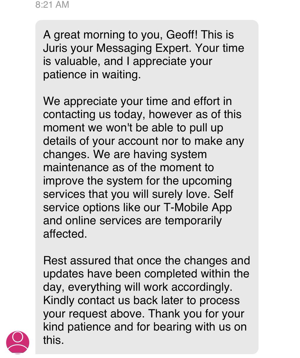 JustGeoff74's tweet photo. @erfon @lewiswallace someone needs to be fired. @TMobile how is this scheduled on #iPhone preorder day??? https://t.co/2IYH9j6T0s