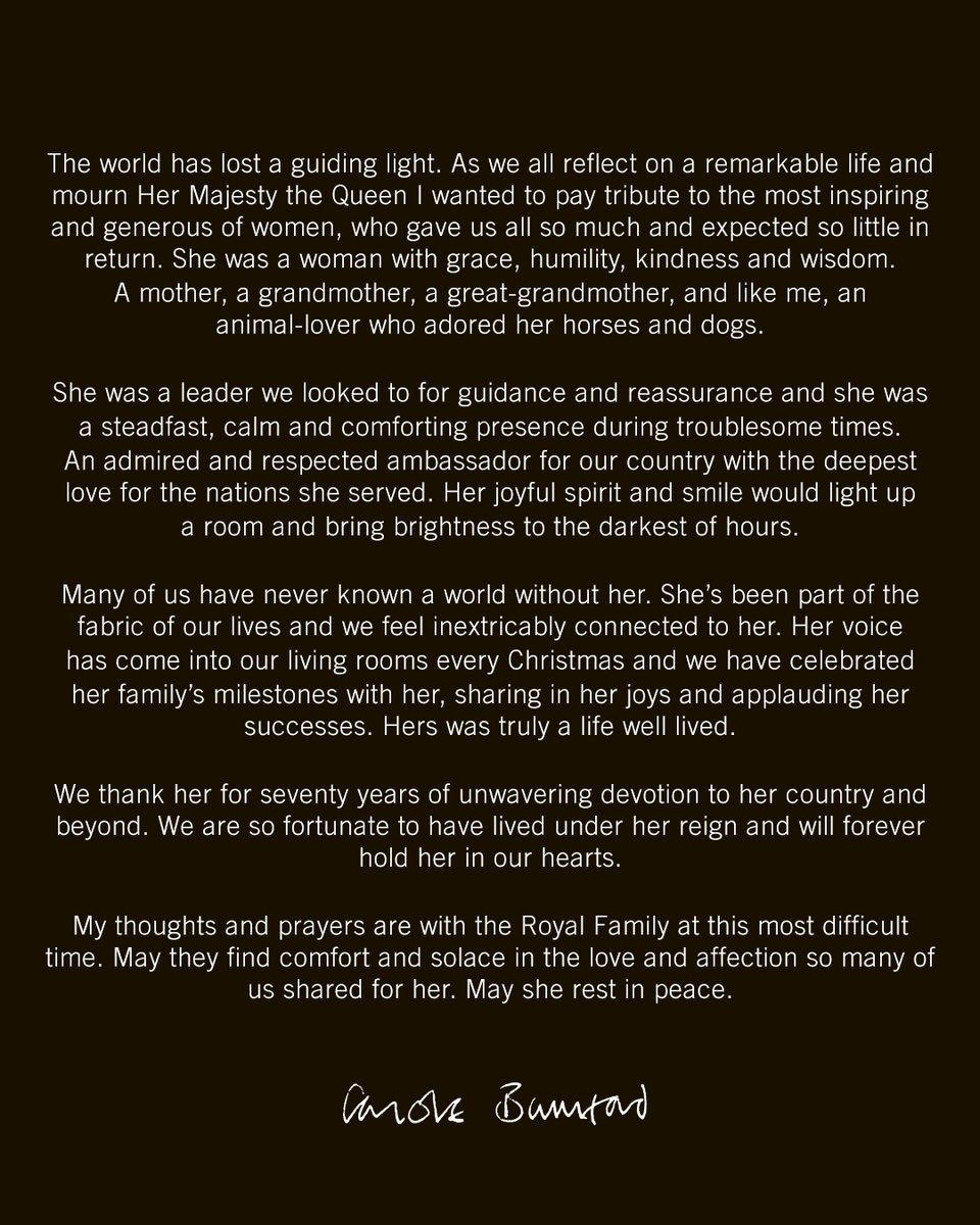 Words from our founder on the death of Her Majesty Queen Elizabeth II