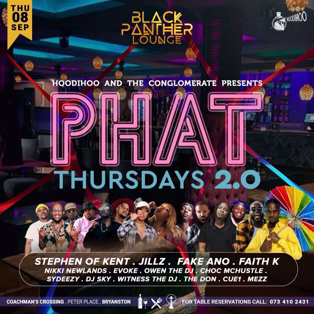 Thank you all for coming through and rocking with us lastnyt @ #PhatThursday2.0 we hope you had a good time.  🙏🏾