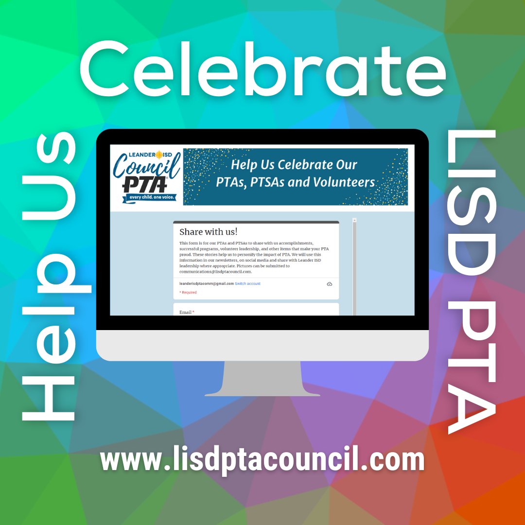Help us to celebrate your PTA, PTSA and shining 🌟 volunteers. Tell us stories about family engagement &amp; community impact. Stories help to personify the impact of PTA. We want to help you shout it LOUD📣! Bragging in PTA is a GOOD thing🙌. lisdptacouncil.com/local-ptas/cel…