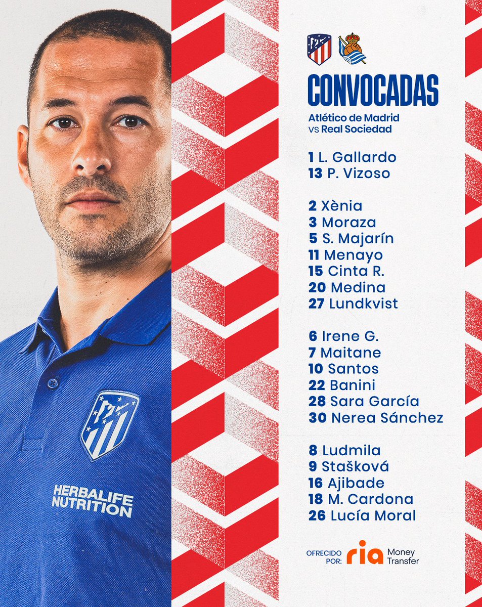 AtletiFemenino's tweet photo. Aquí tenéis la primera 𝗹𝗶𝘀𝘁𝗮 de la temporada 📋

🔗 https://t.co/C7j77M9jAP https://t.co/0yf3kCE4kW