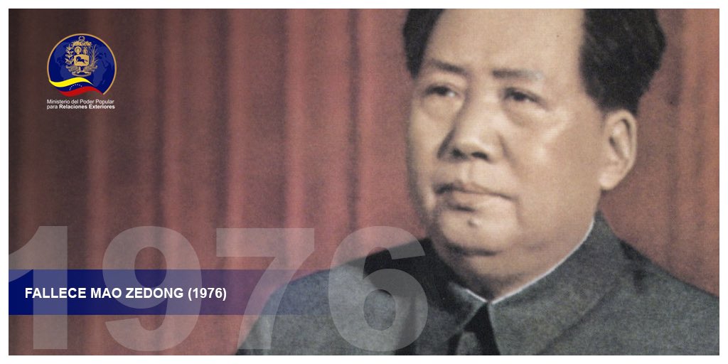 Hoy recordamos a Mao Zedong, el Gran Timonel de la República Popular China, ejemplo de lucha revolucionaria que marcó el siglo XX. Él supo trazar, con gran capacidad estratégica, el camino de unión y prosperidad de su país.
