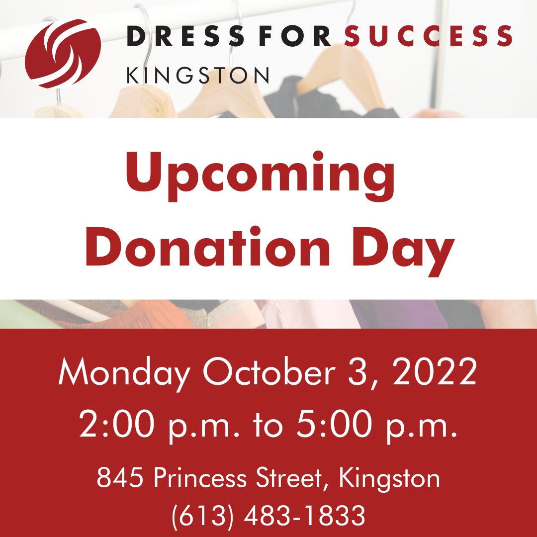 DFSKingston's tweet photo. Upcoming Open Donation Drop-Off Day
Monday, October 3, 2022
2:00 p.m. to 5:00 p.m.

#LocalLove #fashionsustainability #ygk #kingston #DFSKingston #buildcommunity #ygklove #kfla #ygkdonations https://t.co/G1LIVbhXM8