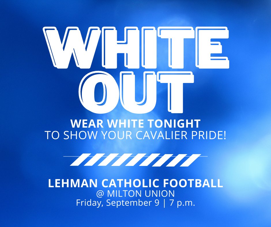 WEAR WHITE TONIGHT and head to Milton Union to cheer on the Cavaliers! Game time is 7 p.m. Purchase your tickets in advance by clicking the link below or at the gate for cash only! Go Cavs! ⭐️ 🏈
muschools.com/.../page/purch…