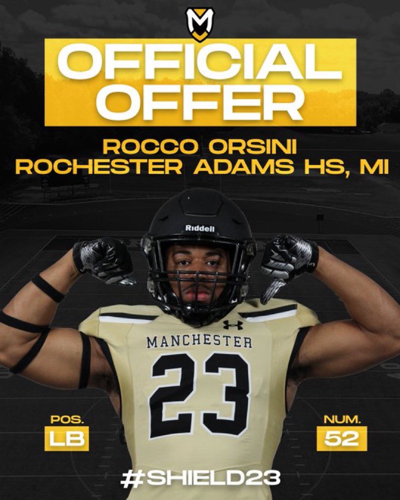 Beyond thankful to receive an offer from Manchester University #ShieldUp⚔️ @coacharouse <a href="/footballcoachj/">Coach Nate Jensen</a> <a href="/MU_SpartanFB/">Manchester Football</a>