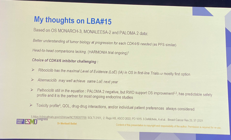 OncBrothers's tweet image. 1. #MONARCH3 OS update, Ph3, AI Vs #abemaciclib + AI in HR+ve, mBC

- Abema improved OS (67.1 mos vs 54.5 mos, HR: 0.754) but not stat. significant (final data in 2023)

- Pts with visceral disease did better

- Cross trial OS comparison: #Ribociclib +ve &amp;amp; #Palbociclib -ve

2/6