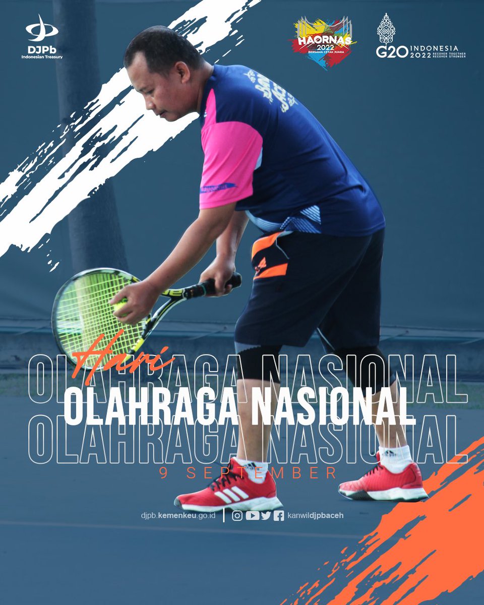 djpbaceh's tweet photo. “Mens Sana in Corpore Sano”

Selamat Hari Olahraga Nasional (Haornas) 2022 
“Bersama Cetak Juara”

#haornas2022
#kesehatan
#olahraga
#DJPbHAnDAL https://t.co/453neNvLHs