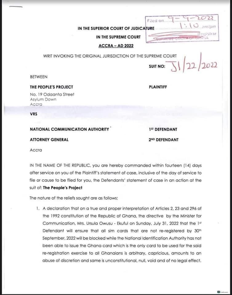 ghonetv's tweet photo. NCA has been sued over SIM card blocking

#GHOneNews https://t.co/2mb5zegP56