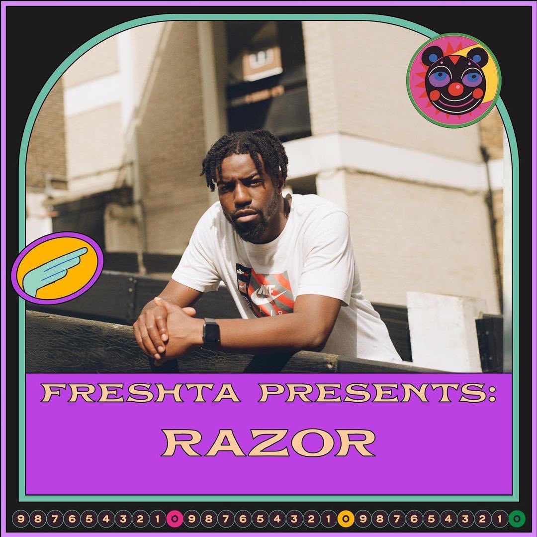 ReallyRazor's tweet photo. Tomorrow! 

Been given the honour of a call up by my don dada @__freshta for @dialledin_ 

Catch myself, @KillaPmc, @MangaStHilare, @chowerman and the legendary @SukhKnight taking to the stage alongside skeng selecta Freshta 

🎟: https://t.co/0vcNXndryL https://t.co/V8905druR2