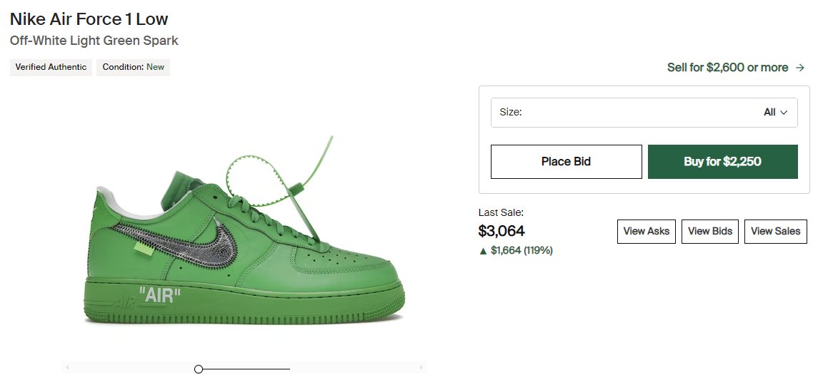 Get ready...

The Nike Air Force 1 Low Off-White "Light Green Spark" has loaded on SNKRS. The shoes will release as a "DAN" on September 13th.

SNKRS Pass soon. 👀